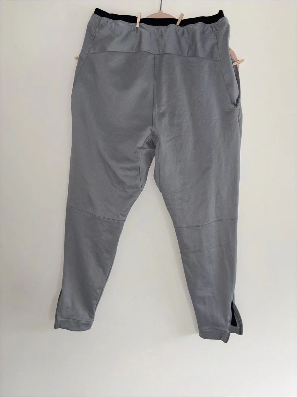 Nike Gray Track Pants with Black Swoosh